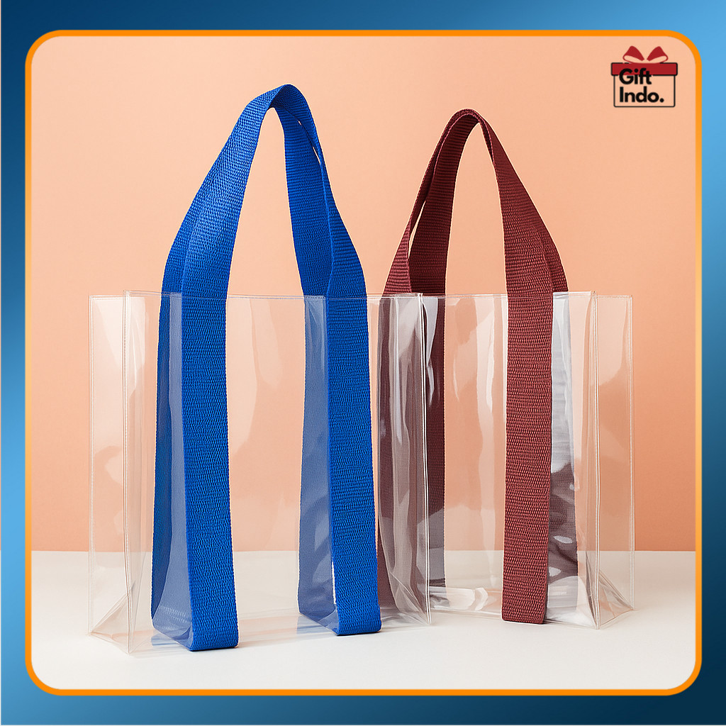 

Tas Mika Transparan Tas Mika PVC Goodiebag Ultah Anak Totebag Tali Bisban Tas Souvenir Hajatan