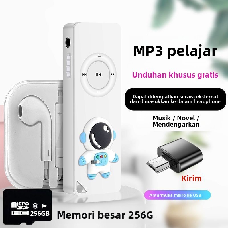 Pemutar Musik MP3 Walkman untuk Siswa Mini Portabel Pemutar Kecil Mendengarkan Bahasa Inggris di Sek