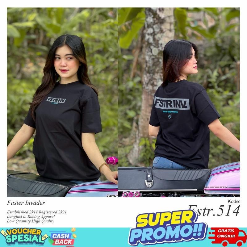 Kaos Hitam Box Faster Invader (FSTR 514) Racing