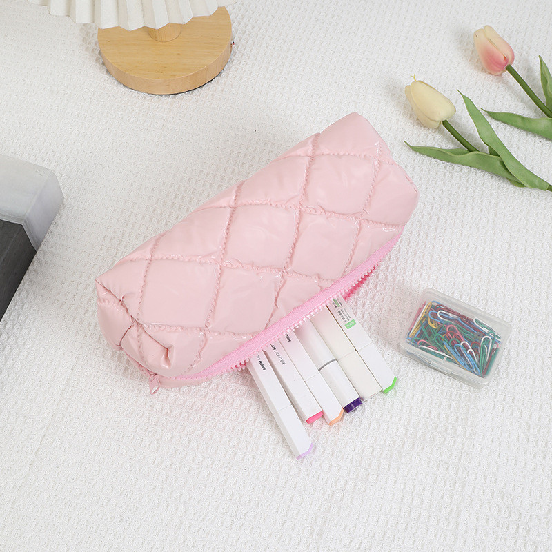 

Cute Pencil Case Macaron Solid Colour Pen Bag Large Capacity Student Pencil Box Stationery Pouch Cosmetics Storage Bag
