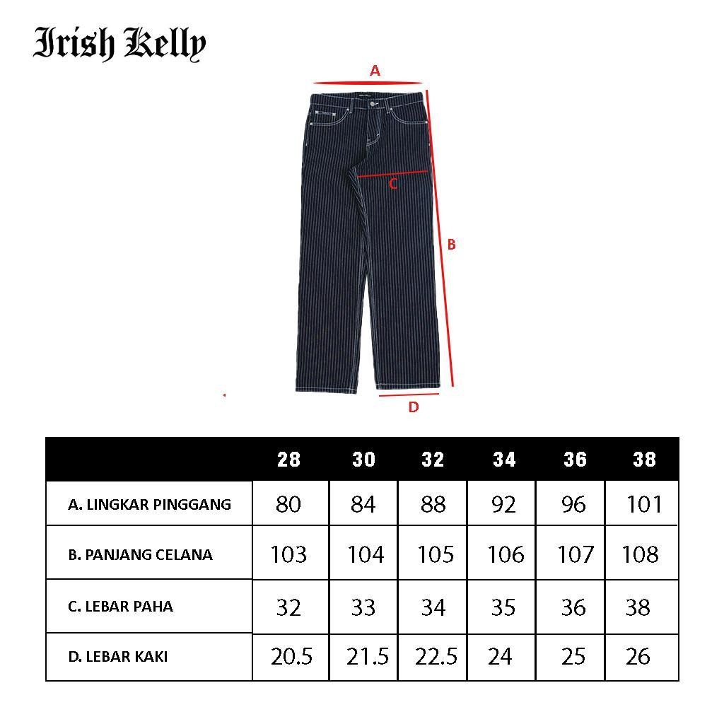 LIM_STORE IRISH KELLY Wabash Baggy Jeans Long Pants Denim Dark Blue