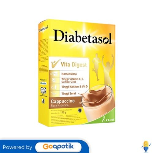 

Diabetasol Vita Digest Rasa Cappuccino 170 Gram Box