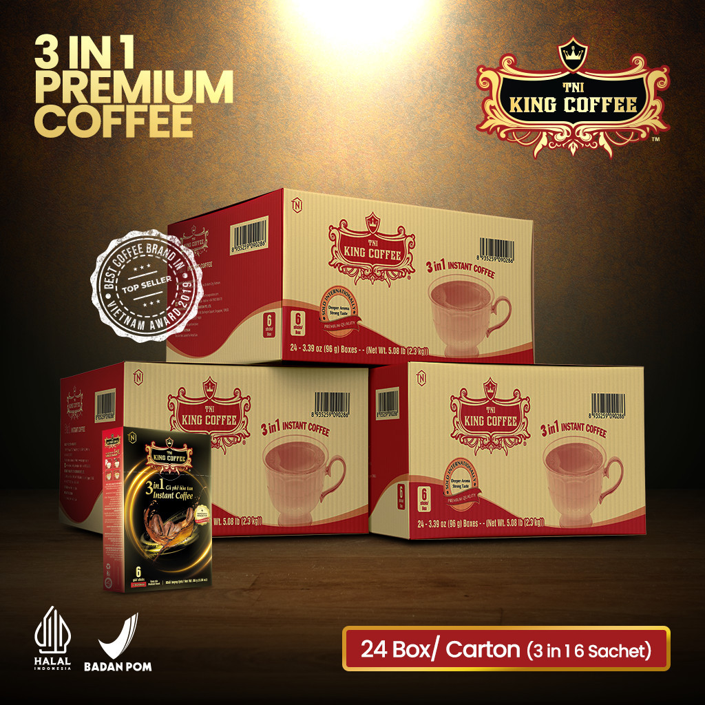 

KOPI INSTAN IMPORT VIETNAM TRUNG NGUYEN KING COFFEE - 3 IN 1 ISI 6 STIK DUS KARTON