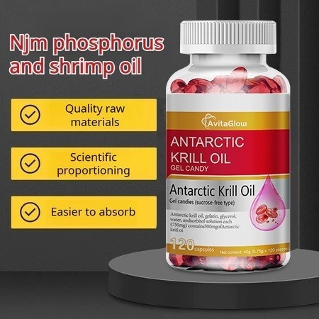 AvitaGlow Antarctic Krill Oil - with Omega-3 EPA, DHA, Astaxanthin and Phospholipids