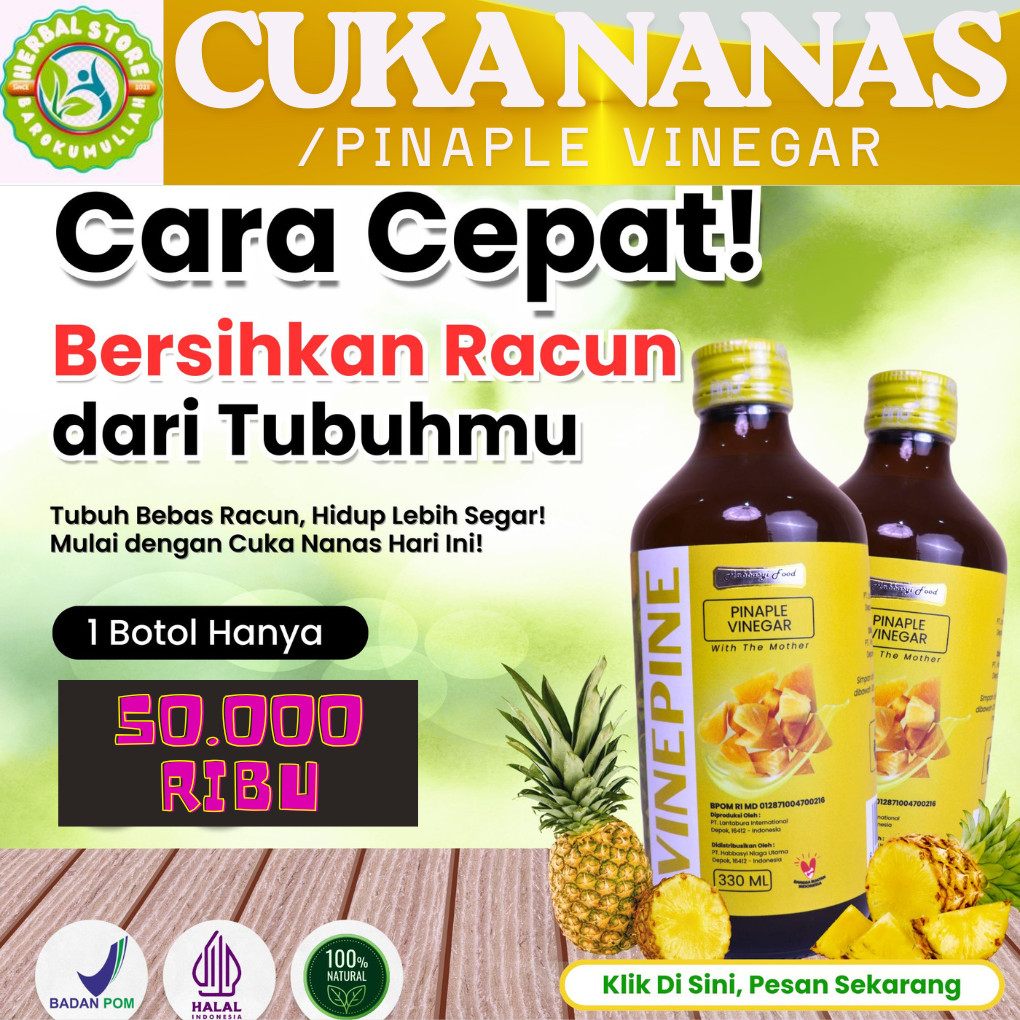 

Habbasyi Niaga Utama - VINEPINE Cuka Nanas isi 330 ml - Membantu Menurunkan Berat Badan dan Anti Inflamasi - 100% Cuka Nanas Murni