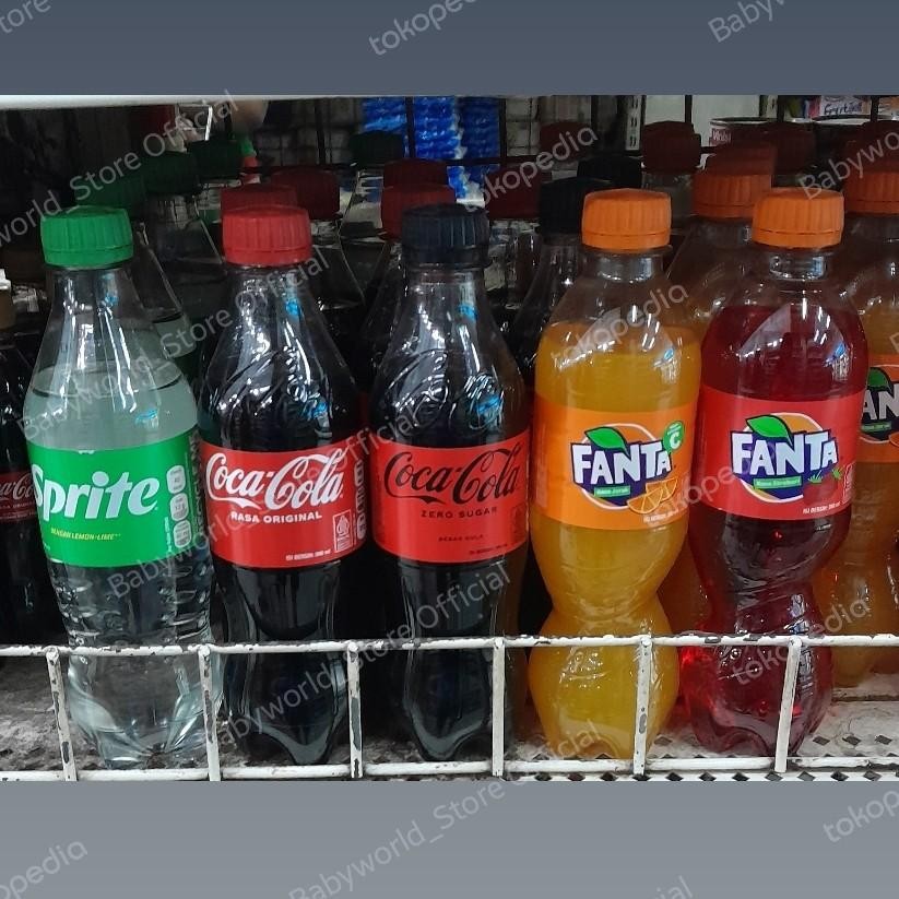 

Coca Cola / Fanta Orange / Fanta Strawberry / Fanta Grape / Sprite Minuman Berkarbonasi Soda 390ml Original / Zero Sugar
