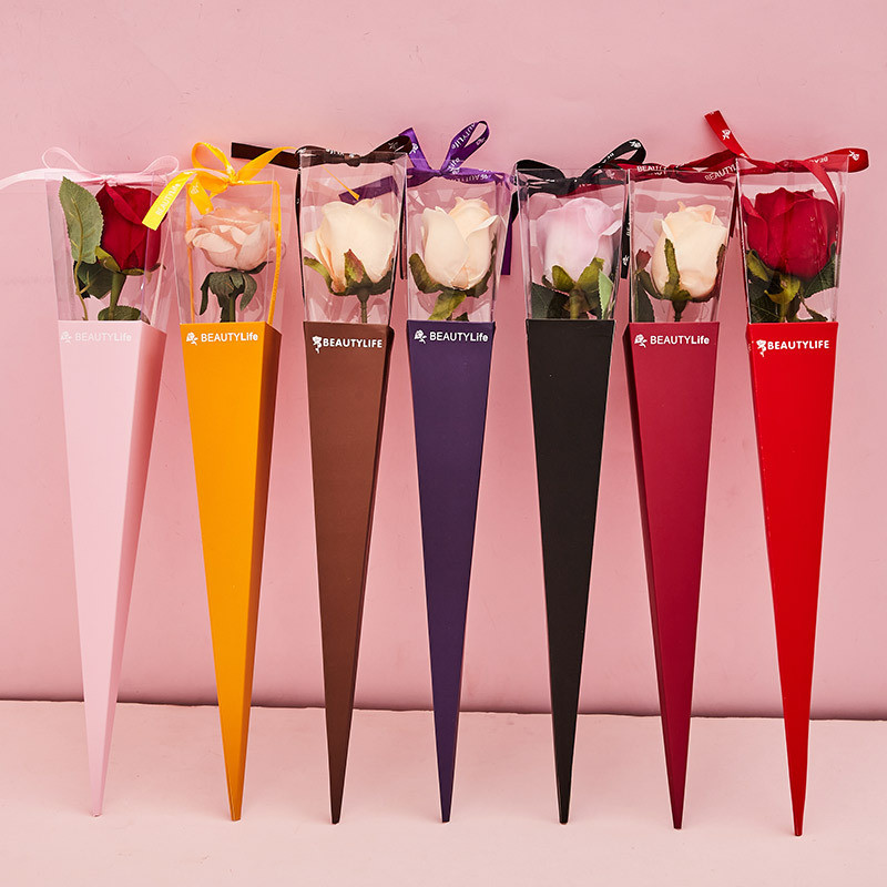 

Pembungkus Buket Instant Cellophane Bentuk Piramid Segitiga Flower Wrapping Florist Material