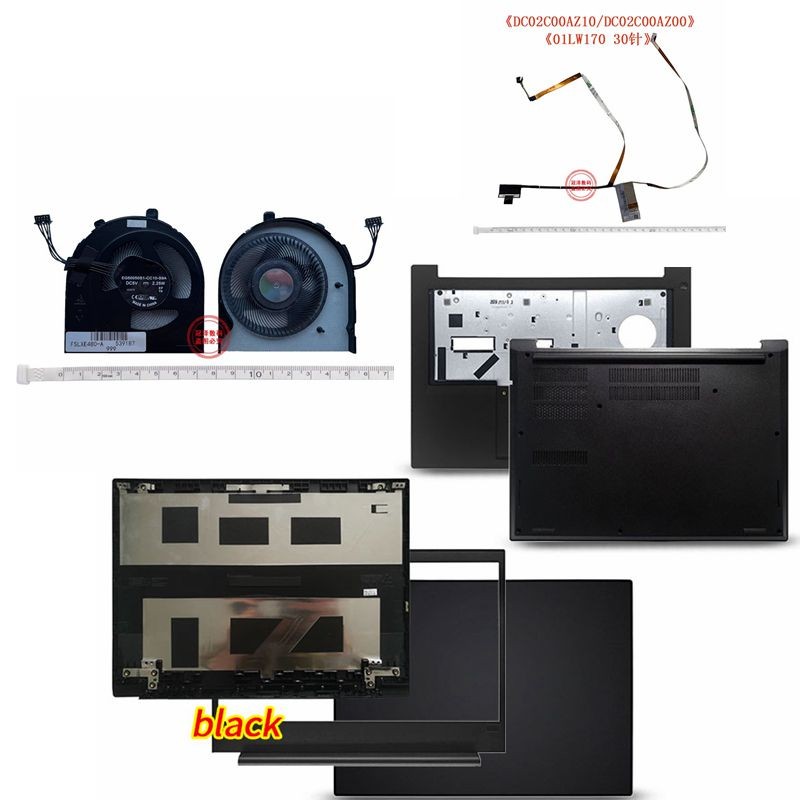 New Laptop CPU GPU Cooling Fan/Keyboard/LCD Top Case/Bezel Cover/Palmrest UpperCase For Lenovo E480/