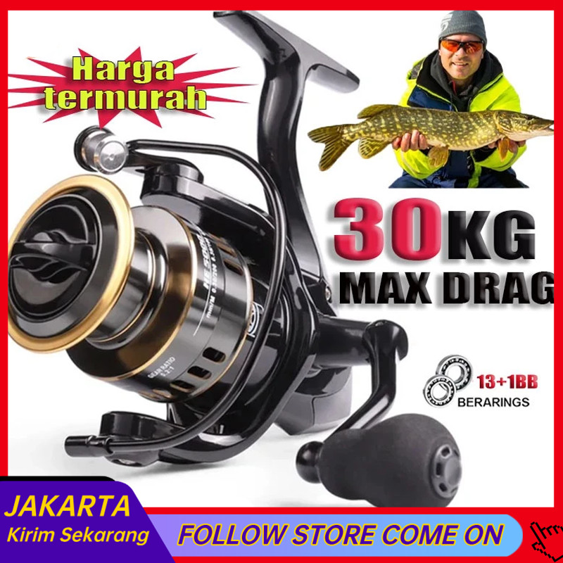 Metal HE Series Pancing Reel HE 1000-7000 reel-Pancing-HE7000-15Kg-Laut-Tarikan-Pancing-Metal-Gulung