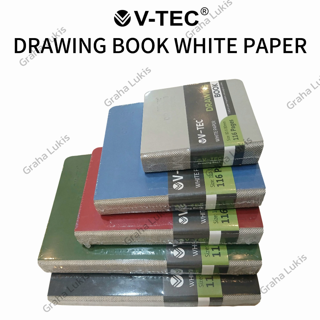 

V-TEC Drawing Book WHITE Paper 200gsm 116 Pages