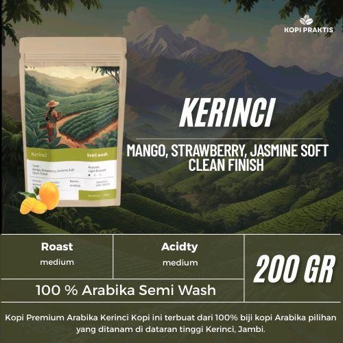 

ROASTED BEANS ARABIKA SEMI WASH KERINCI 200 GR | BIJI KOPI SANGRAI | Coffee - GILING HALUS