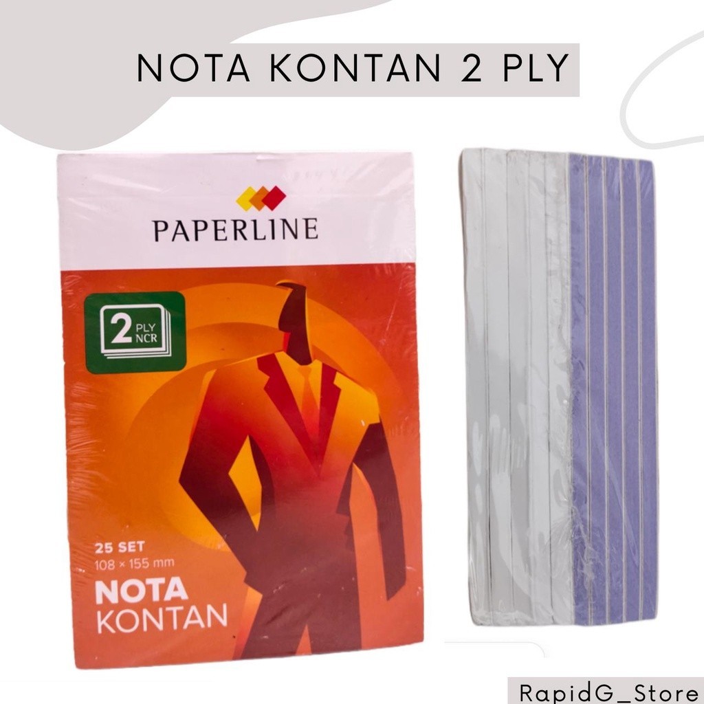 

1 Pack Buku Nota Kontan Paperline 2 Ply Kecil Isi 10 Buku