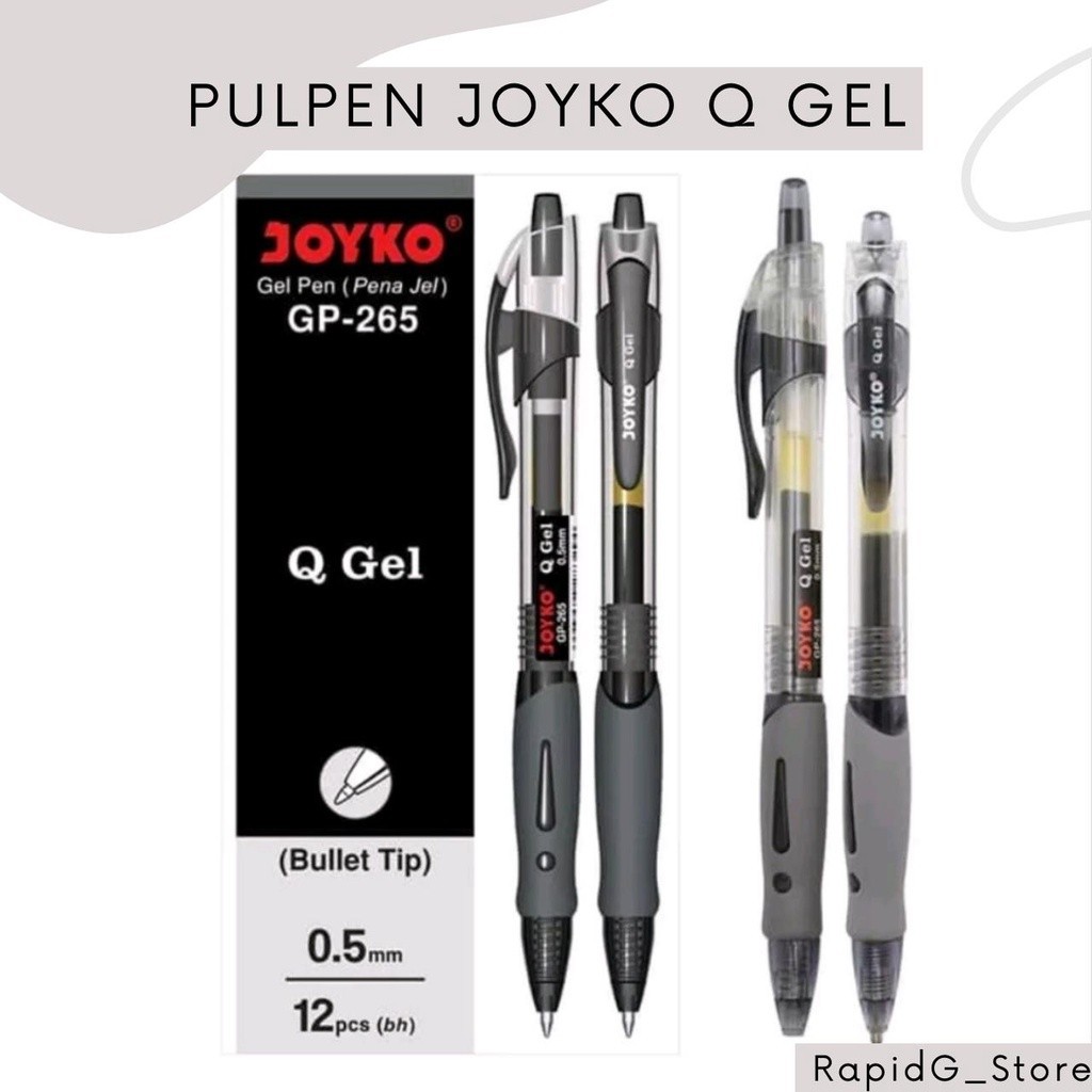 

Pulpen Joyko Q Gel 265 Tinta Hitam 0.5 MM
