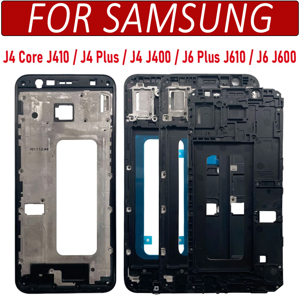 NEW LCD Frame Bezel For Samsung J4 Core J4 Plus J400 J5 Prime J5 Pro Front Housing Middle Shell Scre