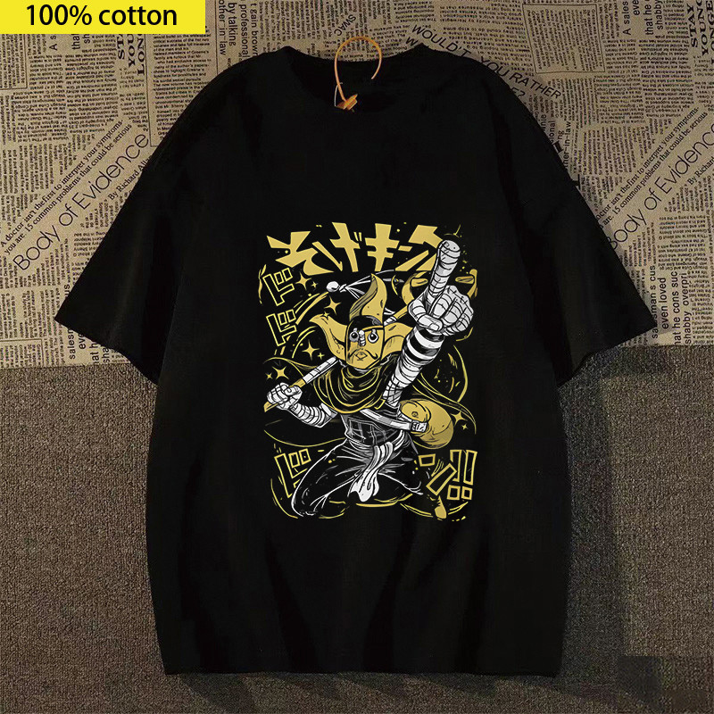 Kaos Anime Oversize Pria Kaos Cotton 100% | Ilustrasi Karakter Ninja Gaya Kartun Trend Jepang, Vinta