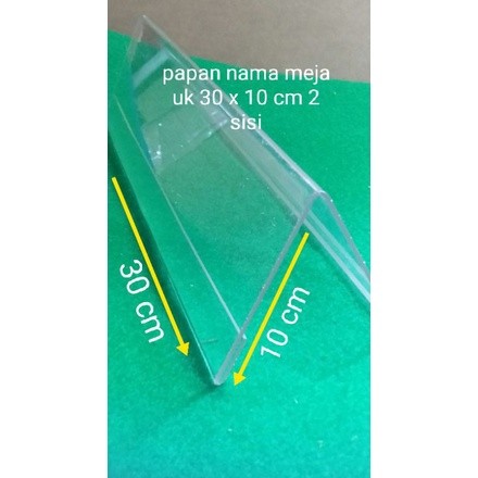 

akrilik papan nama uk 10 x 30 tebal 2 mm