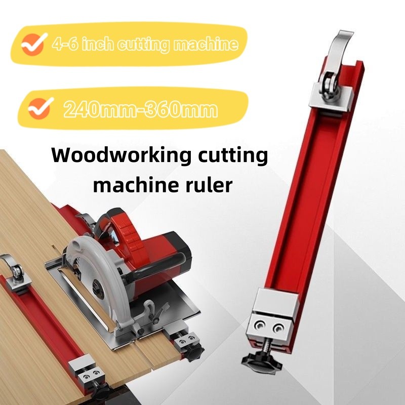 

240/360MM Cutting Machine Ruler 4-6 Inch Cutting Machine Base Guide Rail Ruler Adjustment Portable Metal Cutting Fixed Ruler