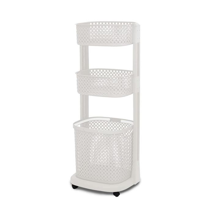 

Rovega Rak Keranjang Pakaian Laundry Basket Portable RLB-300 Susun 3