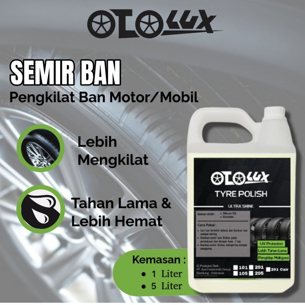 Semir Ban Galon 5 Liter - Semir Ban Literan - Semir ban Premium - Semir ban Otolux Powerlux
