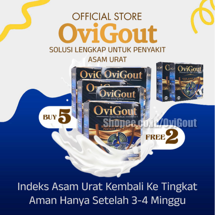 

OviGout Official Shop ® Beli 5 Bonus 2 Box Susu Untuk Penderita Nyeri Persendian Asam Urat Original