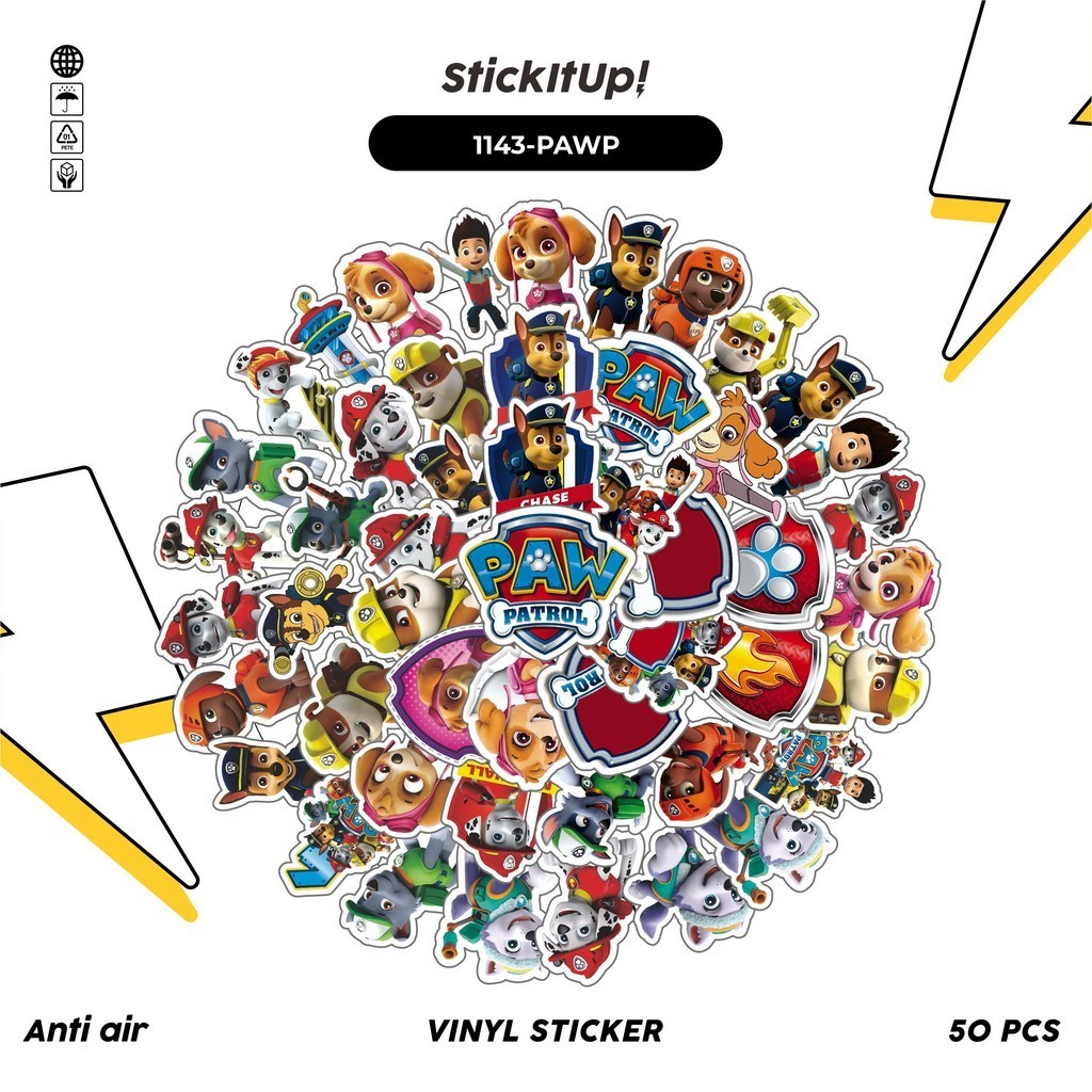 

COD✨ 100 Pcs Stiker Pack Paw Patrol Series 2 Lucu Lucu Aesthetic Vynil Waterproof untuk Freebies Sticker Buku Journal Casing HP Laptop