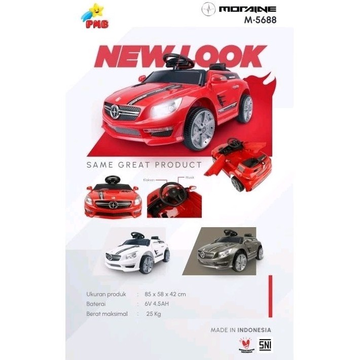 (FREE PELAPIS BAN) Mobil Aki Mainan Anak PMB 5688 M5688 Moraine