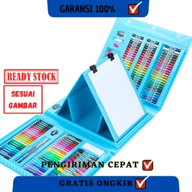 

Crayon Set 208pcs / Alat Menggambar Mewarnai Dan Melukis Lengkap Isi 208 Pcs Untuk Anak-Anak / Kit Art Supplies Painting Set For Children / Krayon Hadiah Kado Ulang Tahun Anak Birthday Gift Water Colors Pensil Warna Pencil Colours Coloring SetTERLARIS