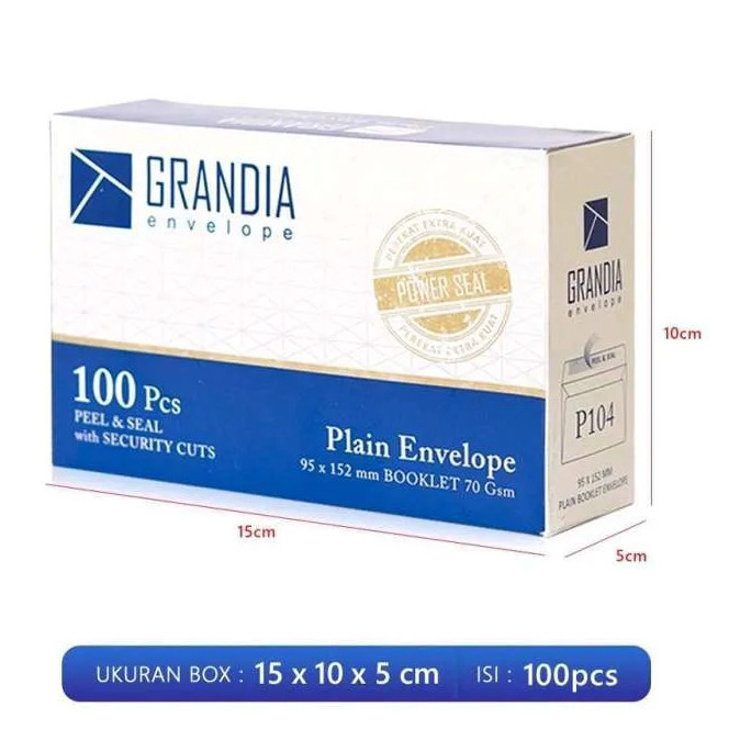 

Amplop Grandia Putih Polos 1 Kotak