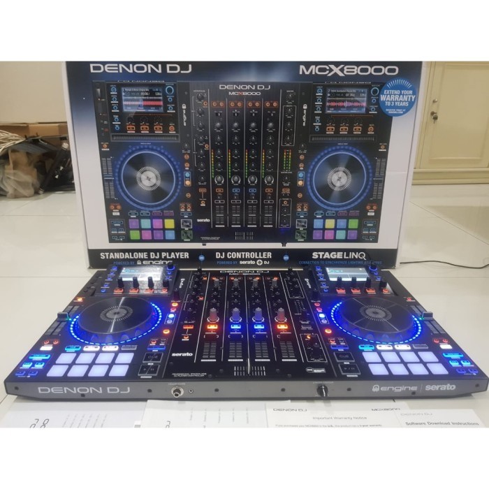 Alat Dj Denon MCX 8000 Fullset Dus Kitab Kabel Controller DJ Denon