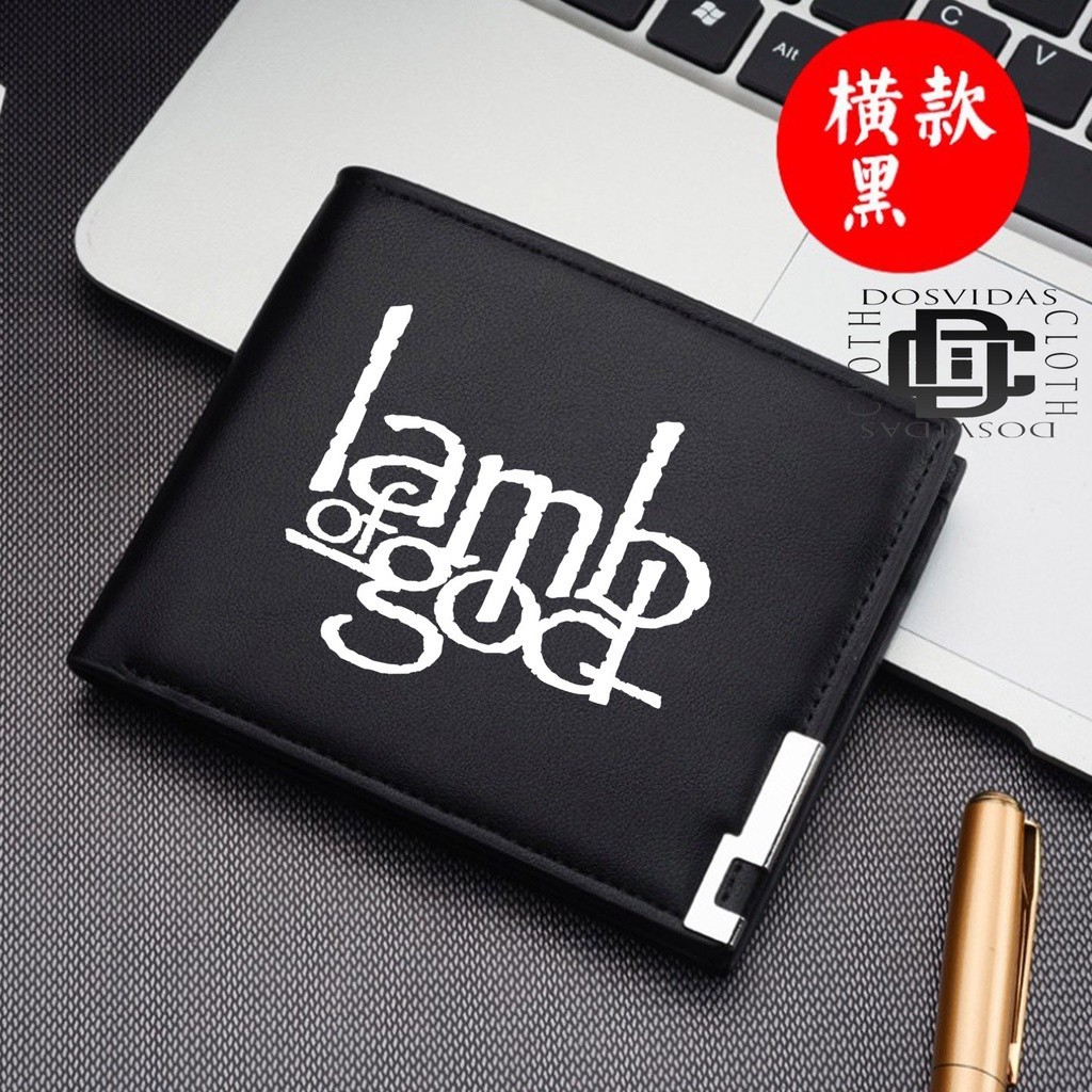 Dompet Pria Lipat BAND LAMB OF GOD Dompet Kulit Men Fashion Letter Wallet LAMB OF GOD KEREN