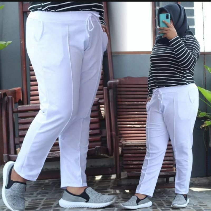 VIKI DAILY CELANA PANJANG JUMBO WANITA DOTY PANTS SCUBA PREMIUM