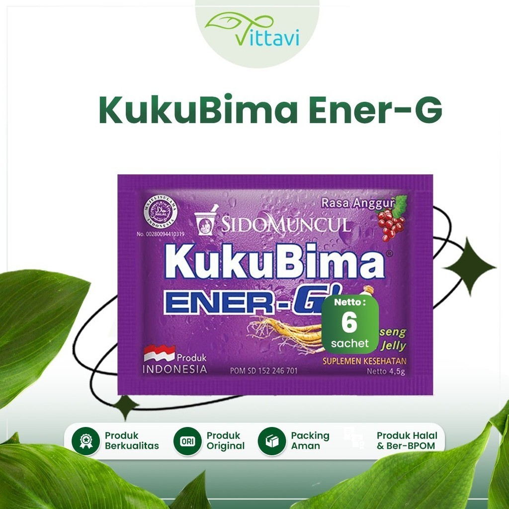 

Minuman Kesehatan KukuBima Ener-G Dus 6 Sachet Kuku Bima Enerji