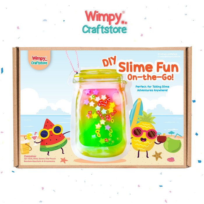 

Wimpy Slime Activity On The Go Keychain Craft KIT Kerajinan Tangan Aktivitas Anak Belajar