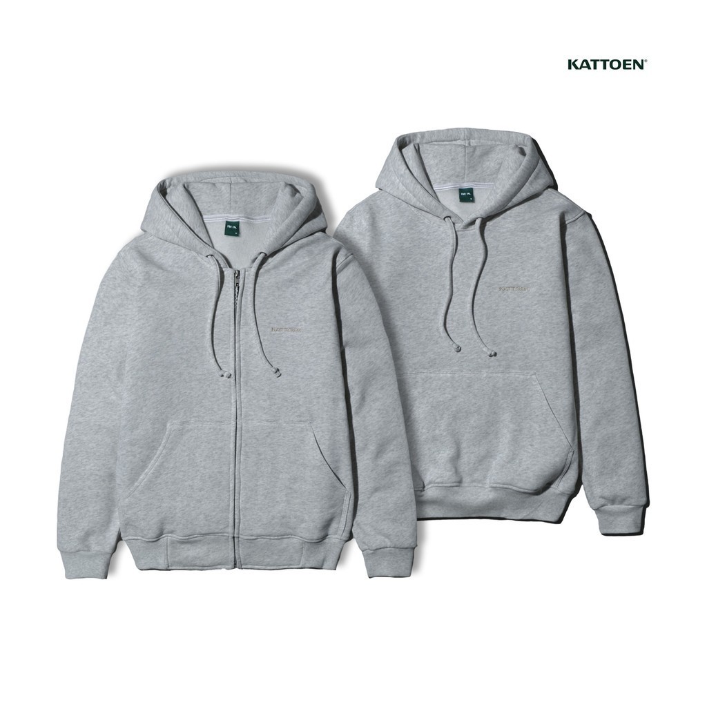 Kattoen Jaket Jumper Hoodie Polos - Grey Misty 270 Gsm