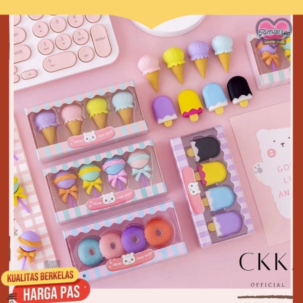 

CKK SB058 Penghapus Pensil Model Ice Cream Karakter Lucu