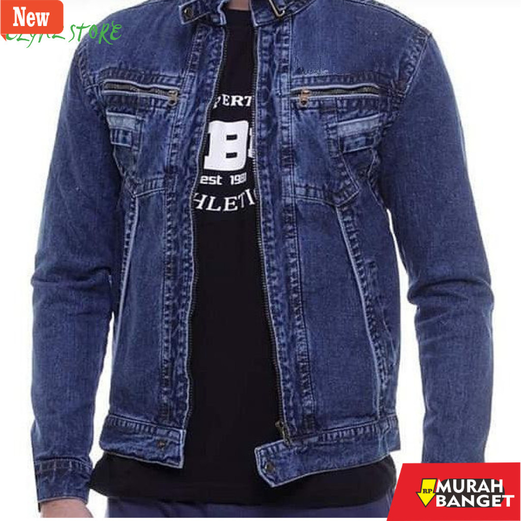 jaket kulit pria garut JAKET JEANS SLETTING PRIA JAKET ZIPPER