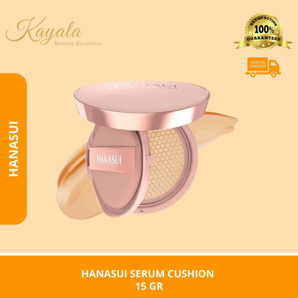 HANASUI SERUM CUSHION 15 GR - HANASUI SERUM CUSHION - CUSHION SERUM HANASUI - CUSHION DEWY FINISH - 