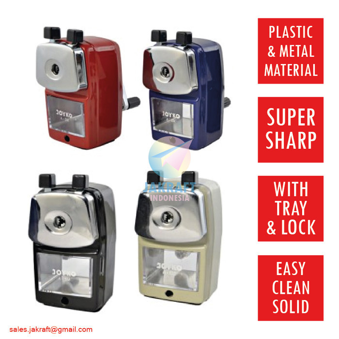 

promo ✨ -Serutan Pensil Putar JOYKO A-5M Rautan Meja Stainless Pencil Sharpener