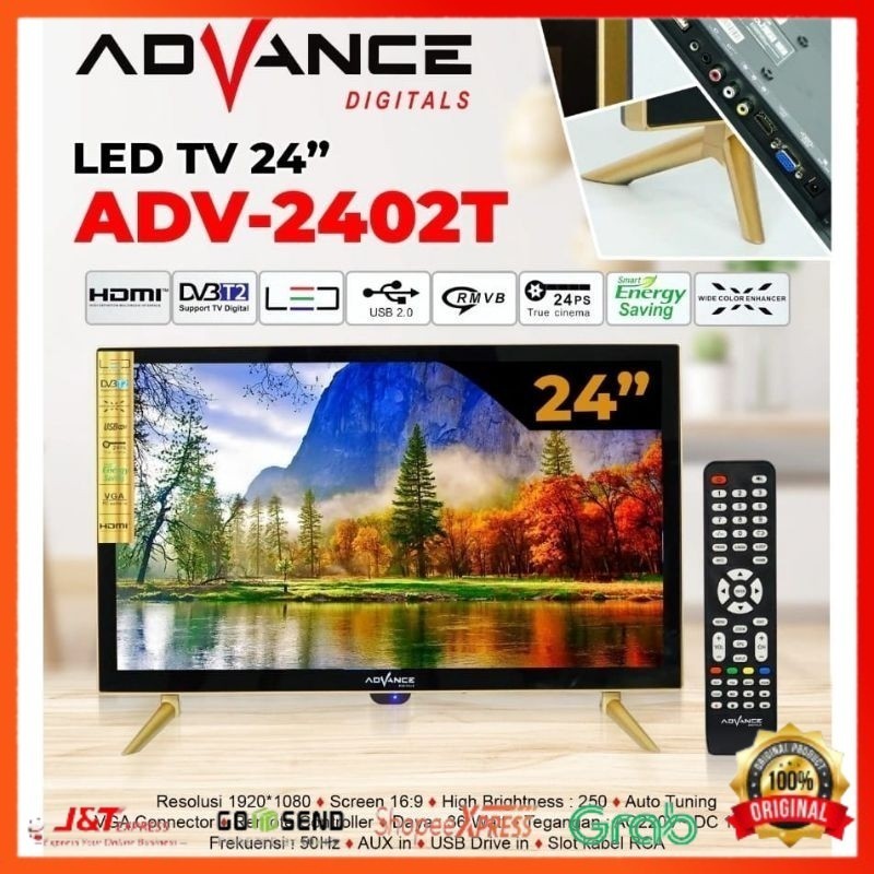 TV 24 INCH DIGITAL ADVANCE  ADV-2402T TV 24 INCH Advance GRANSI 1 TAHUN