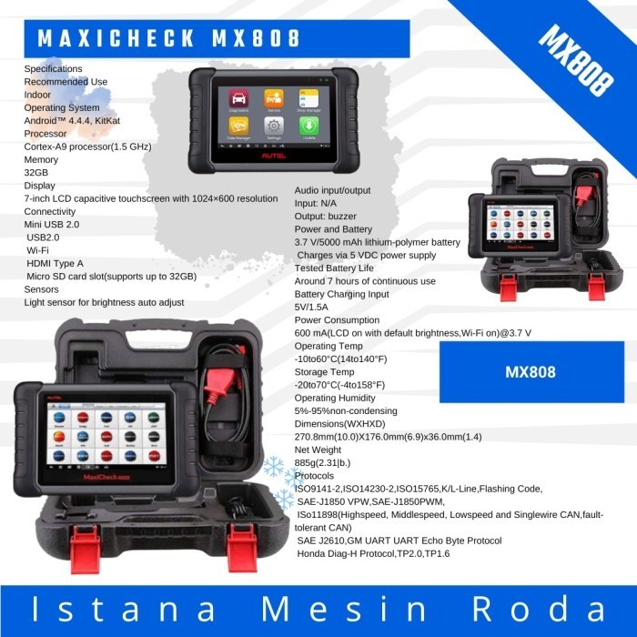 Diagnosis Mobil Universal MaxiCheck MX808 AUTEL