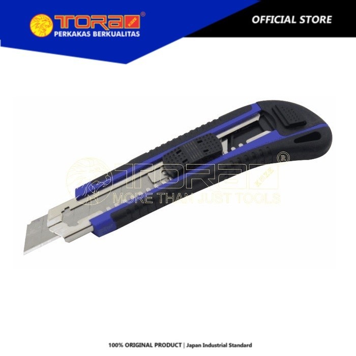 

TORA Pisau Cutter 18 mm Gagang Biru - Piso kater Besar Pemotong Kertas Serbaguna - Cutter Blade