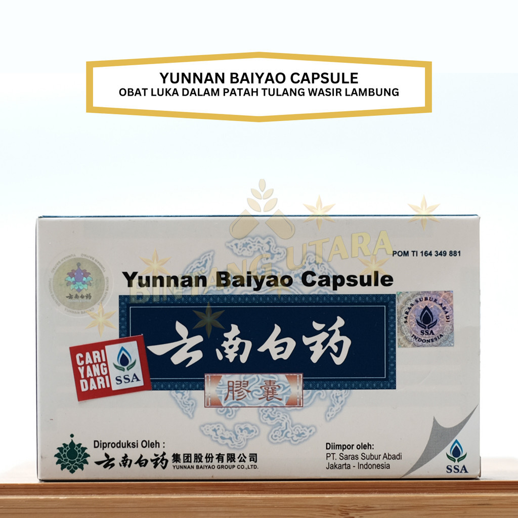 Obat Luka Dalam Patah Tulang Wasir Lambung Yunnan Baiyao Capsule