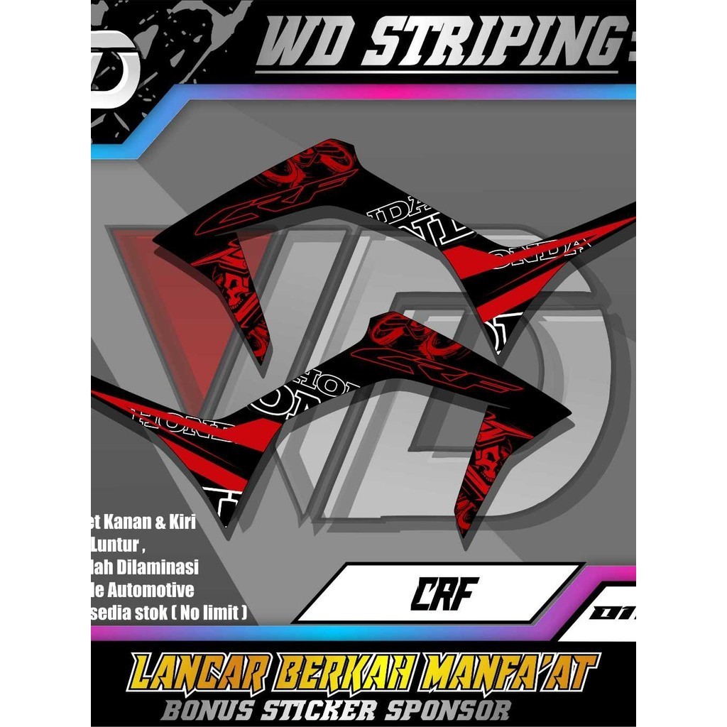 01934 striping new crf 150L striping ori crf stiker crf minimalis-sticker crf new 2022 variasi stick
