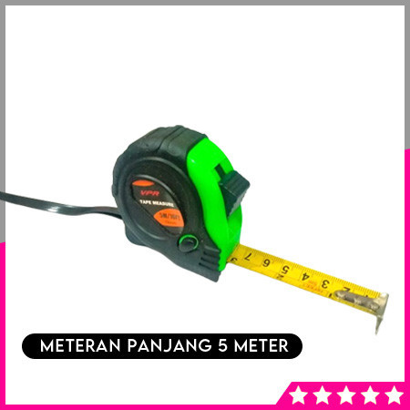 Meteran Tukang Kayu Bangunan 5 Meter M