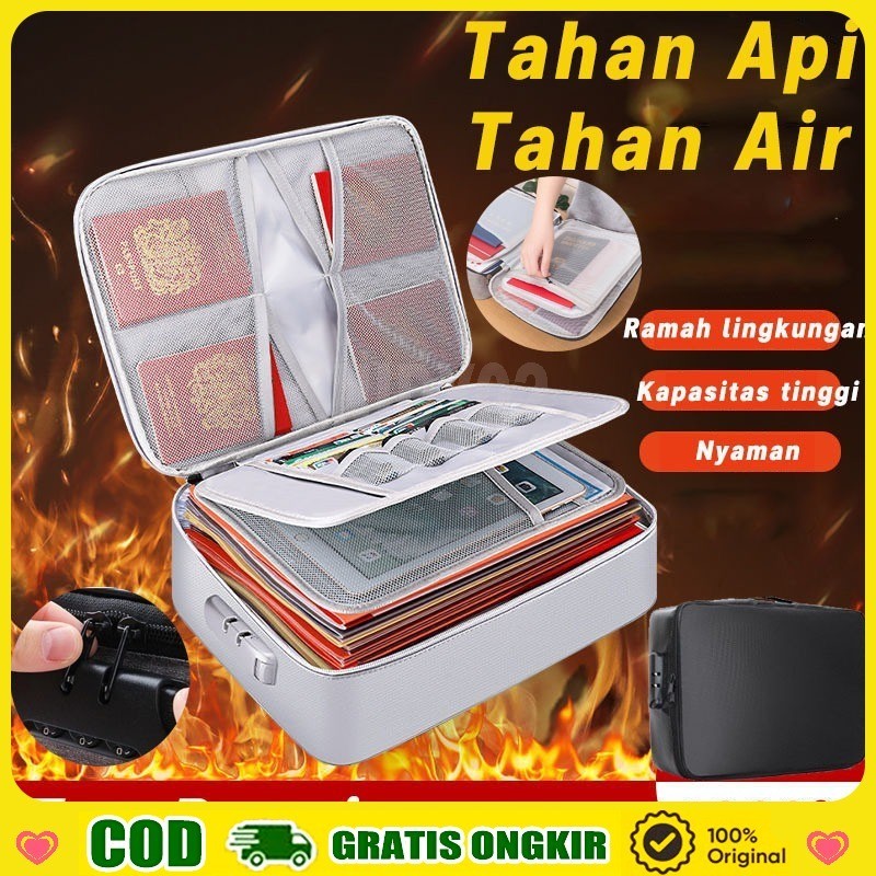 

【COD】Tas Dokumen Tahan Api Dan Air /Tas Penyimpanan /Tas Penyimpan Dokumen /Tempat Berkas Map