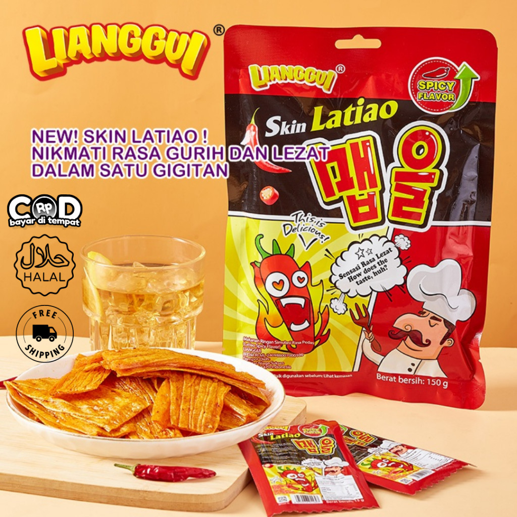 Latiao skin / Finger latiao/ Latiao China / Latiao Import / Latiao Lianggui / Snack Halal Premium