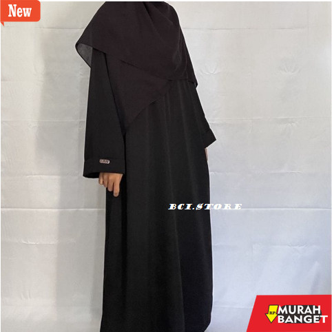 abaya shopee haul 2024 gamis abaya hitam polos turkey remaja II abaya kekinian murah terbaru