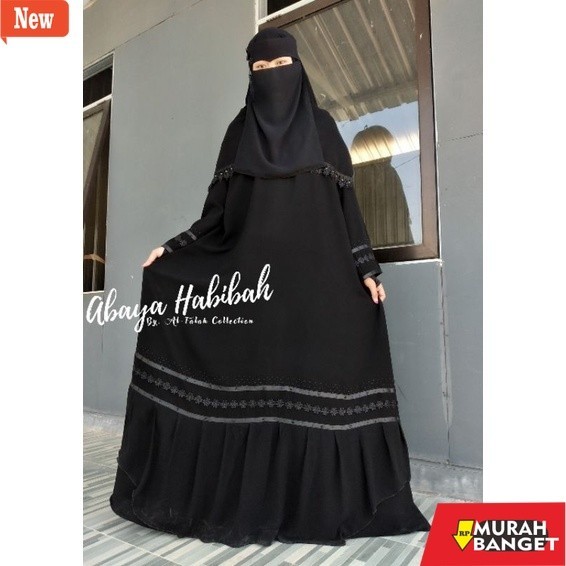 abaya shopee haul 2024 ABAYA HABIBAH [Gamis hitam temboro termurah]