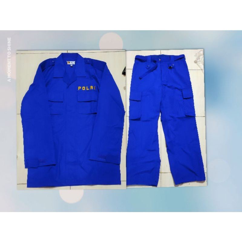 SERAGAM PDL BIRU BAHAN RISTOK BISA DIPAKAI DAMKAR