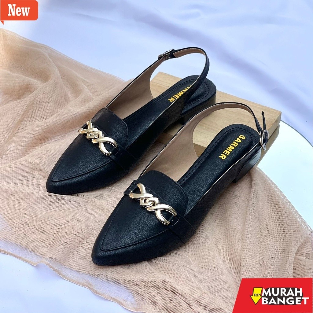 shopee haul sepatu heels wanita SARMER - LENNY HEELS 3CM BLACK